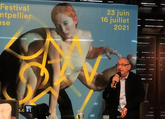 Jean-Paul Montanari lors de sa présentation bilan de la 41e édition du festival Montpellier Danse ©Rivaud/NAJA