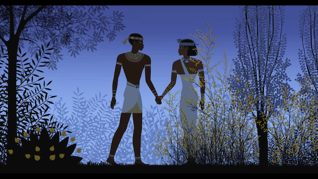 Le jeune prince kouchite devra devenir Pharaon  pour épouser la belle princesse égyptienne. ©2022 Nord-Ouest Films-StudioO - Les Productions du Ch'timi - Musée du Louvre – Artémis