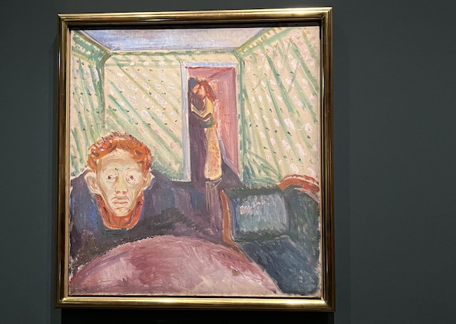 Dans ce tableau, intitulé La jalousie, Munch se représente au premier, dans un décor explicite. ©RivaudNAJA