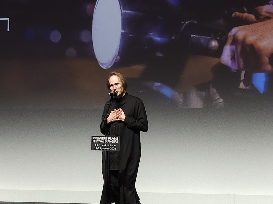 Lauri-Matti Parppei lors de l'avant-première de La Lumière ne meurt jamais à Premiers Plans