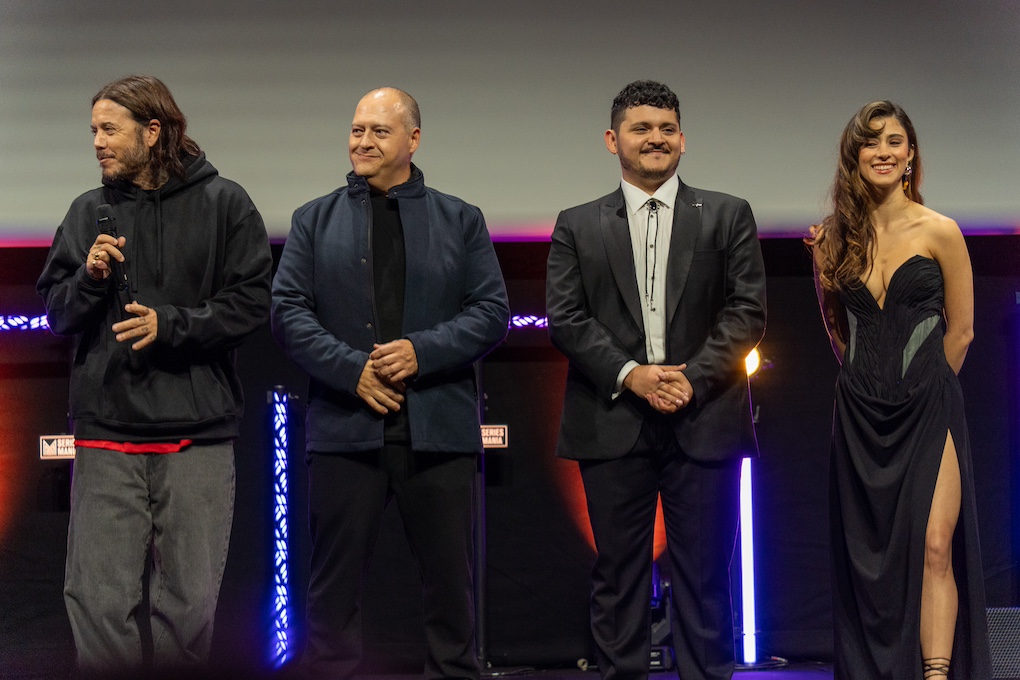 Sebastián Ortega, Sebastian Marroquin, Janer Villareal et Juanita Molina pour l'avant-première mondiale de Dear Killer Nannies à Séries Mania