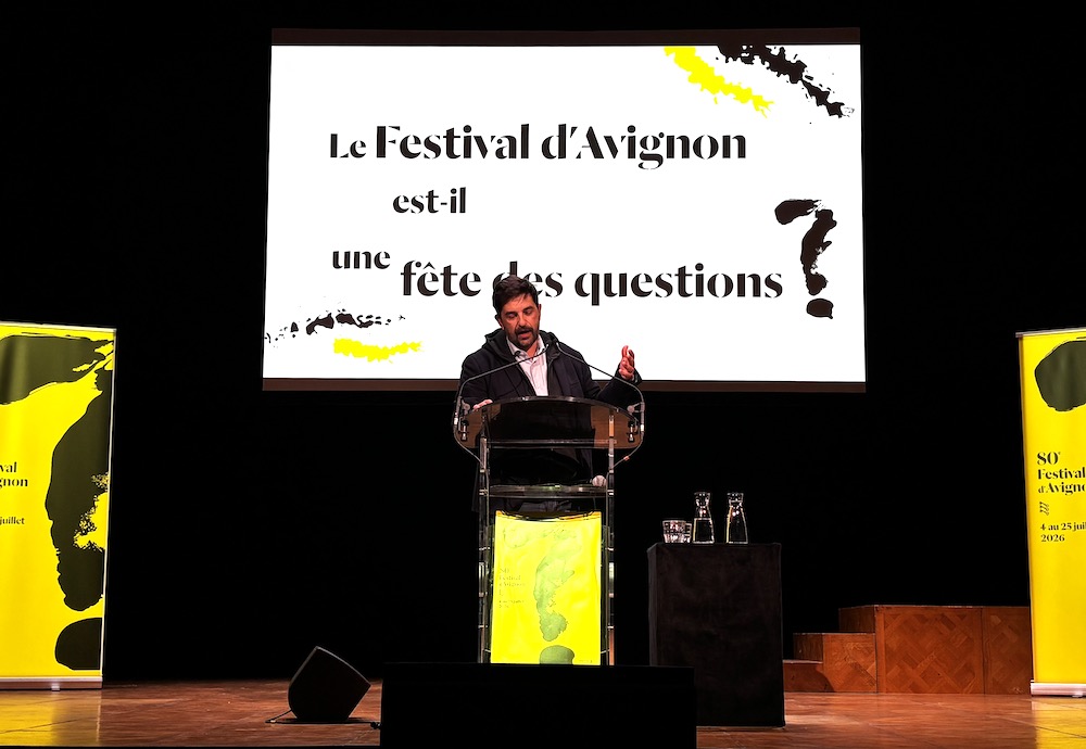 Tiago Rodrigues, lors de la présentation de la programmation de la 80e édition du Festival d'Avignon au Théâtre du Rond Point à Paris ©RIvaud/NAJA