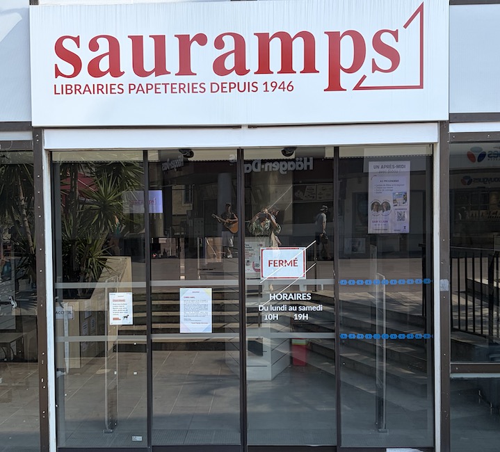 La grande librairie de Montpellier, Sauramps, a définitivement fermée en juillet dernier © Tréviers/Naja